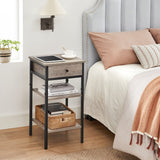 Ezzel Nightstand Drawer End Sofa Side Table - waseeh.com
