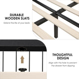 Modern Upholstered Bed Frame with 4 Drawers