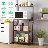 The wooden & Metal Storage Shelf Rack (4 Tier) - waseeh.com