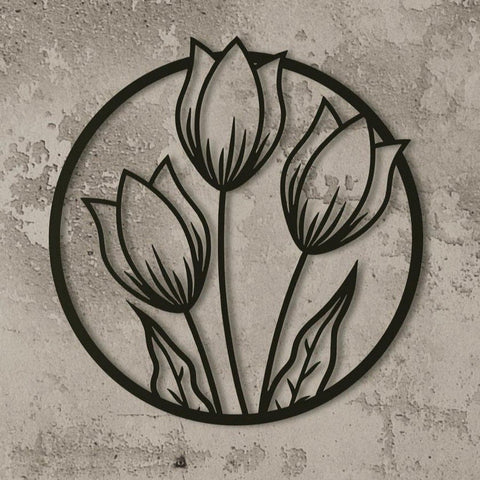 Tulip Metal Wall Decor