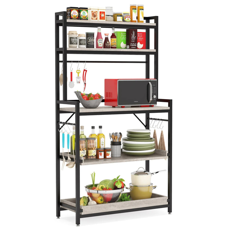 Slew Microwave Kitchen Storage Organizer Bakers Rack - waseeh.com