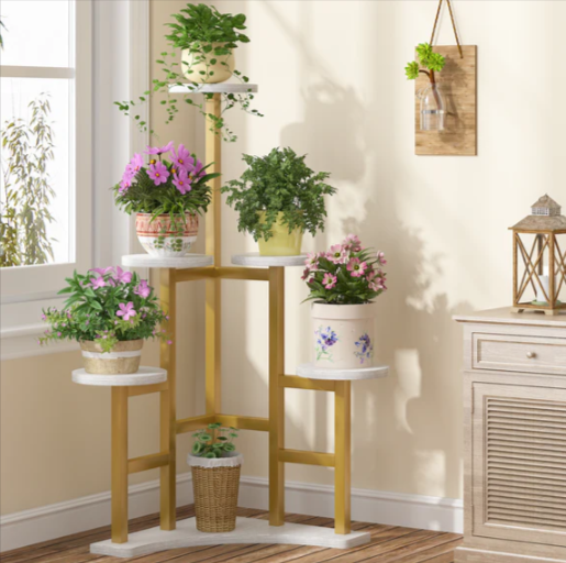 Engross Quinary Planter Shelve Organizer Stand Rack - waseeh.com