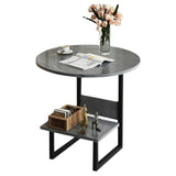 Double Layer Coffee Table Snack End Tables Industrial Sofa Side Table