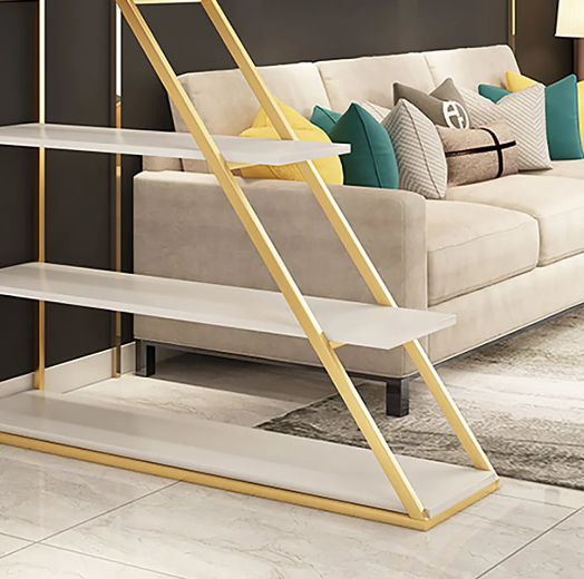 Half Pyramid Living Room Bookcase Storage Organizer Rack - waseeh.com