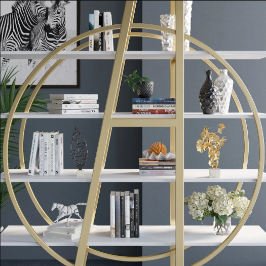 Gleaming Orbit Living Room Bookcase Shelve Organizer Rack Decor - waseeh.com