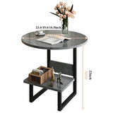 Double Layer Coffee Table Snack End Tables Industrial Sofa Side Table