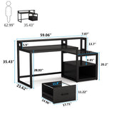 Tribesigns Work Station Organizer Office Desk Table - waseeh.com