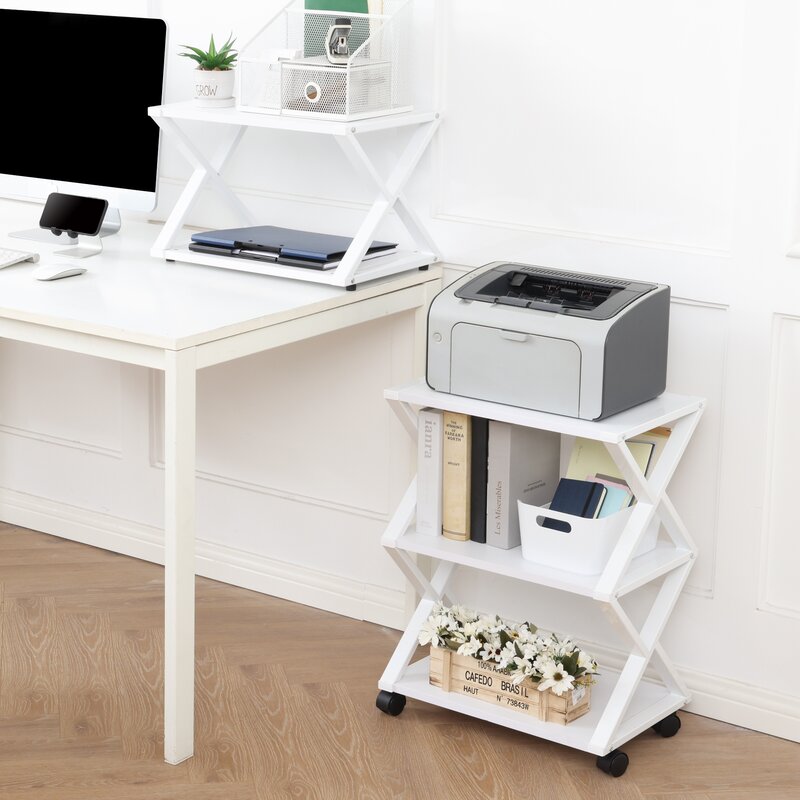 Caster Rolling Home Office Side Table Trolley - waseeh.com