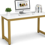 Lavey Gold Home Office Writing Organizer Desk Table - waseeh.com