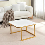 Etique Art Square End Coffee Table Slate Coffee Center Table (Set of 2)