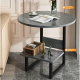 Double Layer Coffee Table Snack End Tables Industrial Sofa Side Table