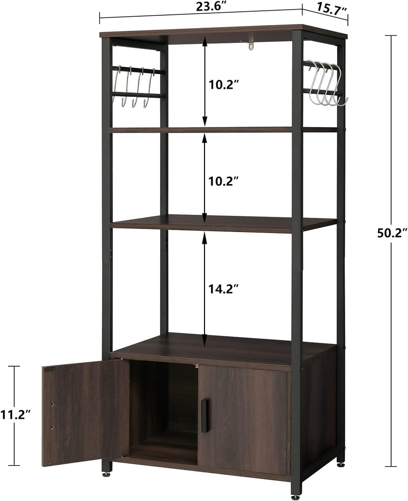 Iwell Living Dining Room Kitchen Microwave Stand Cabinet Utility Storage Shelve Rack