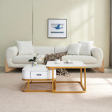Etique Art Square End Coffee Table Slate Coffee Center Table (Set of 2)