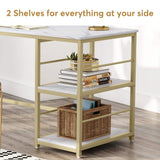 AVE Gold Home Office Workstation Writing Organizer Desk Table - waseeh.com