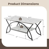 Cosablancy Modern Rectangular End Living Room Office Lounge Center Table