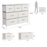 Roofail 7 Drawer Dresser Storage Living Room Hallway Organizer Cabinet Stand