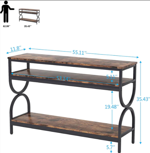 Settee LED Entryway Living Lounge Console Organizer Table - waseeh.com