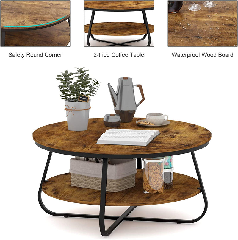 Bransford Cross Legs Living Drawing Room Coffee Center Table - waseeh.com