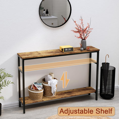 Timberer Narrow Entryway Small Hallway Desk Console Table