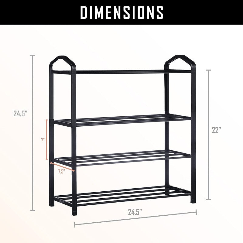 Streamline Metal Shoe Organizer Rack (4 Tier ) - waseeh.com