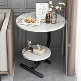 Mahfie Round Sofa Side Table, Snack Table Bedside Sofa End Table