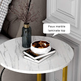 Round Sleek Sofa Home Side Table Decor - waseeh.com