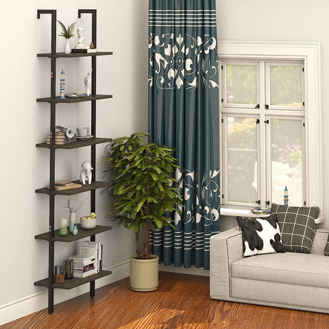 Open Tall Wall Mount Bookcase Standing Leaning Wall Shelves - waseeh.com