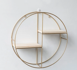 Wall-Mounted "Round" Metal Storage Frame Shelve Decor - waseeh.com