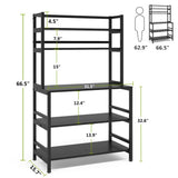Breagha Wrought Iron Standard Baker's Rack with Microwave Compatibility - waseeh.com
