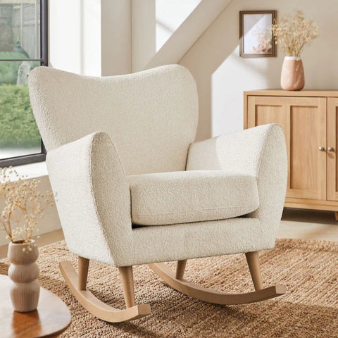 Boucle Sage Green Wilson Rocking Chair