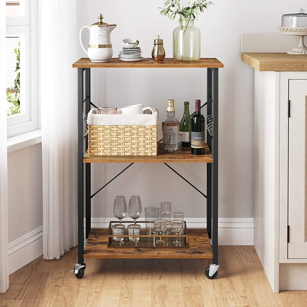 Rolling Cart Storage Serving Kitchen Trolley - waseeh.com