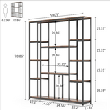 Industrial Blend Storage Bookcase Shelve Organizer Rack Decor - waseeh.com