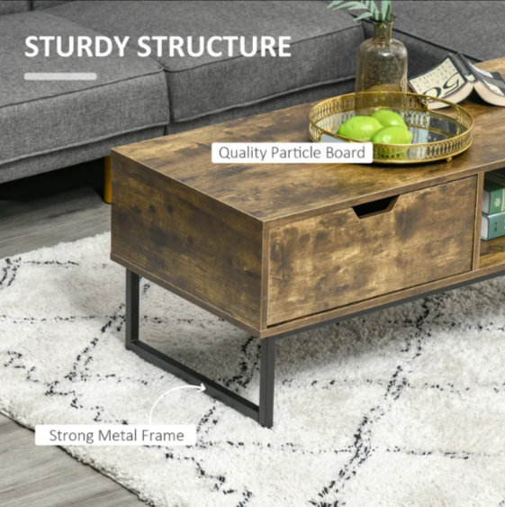 Jerado Living Room Lounge Centre Coffee Storage Table - waseeh.com