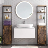 Leigh Freestanding Kitchen Bathroom Organizer Cabinet Rack - waseeh.com