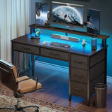 Linzey Home Office Work Computer Writing Desk With Drawers Ready to dispatch