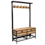 Mitchem Hall Tree Shoe Organizer Coat Hanging Living Bedroom Rack