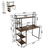 Reversible Home Office Workstation Writing Organizer Desk Table - waseeh.com