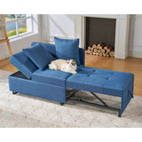 Sofa Bed 3 In 1 Convertible Sleeper Chair With Adjustable Backrest, Chair Bed With 2 Throw Pillows For Living Room