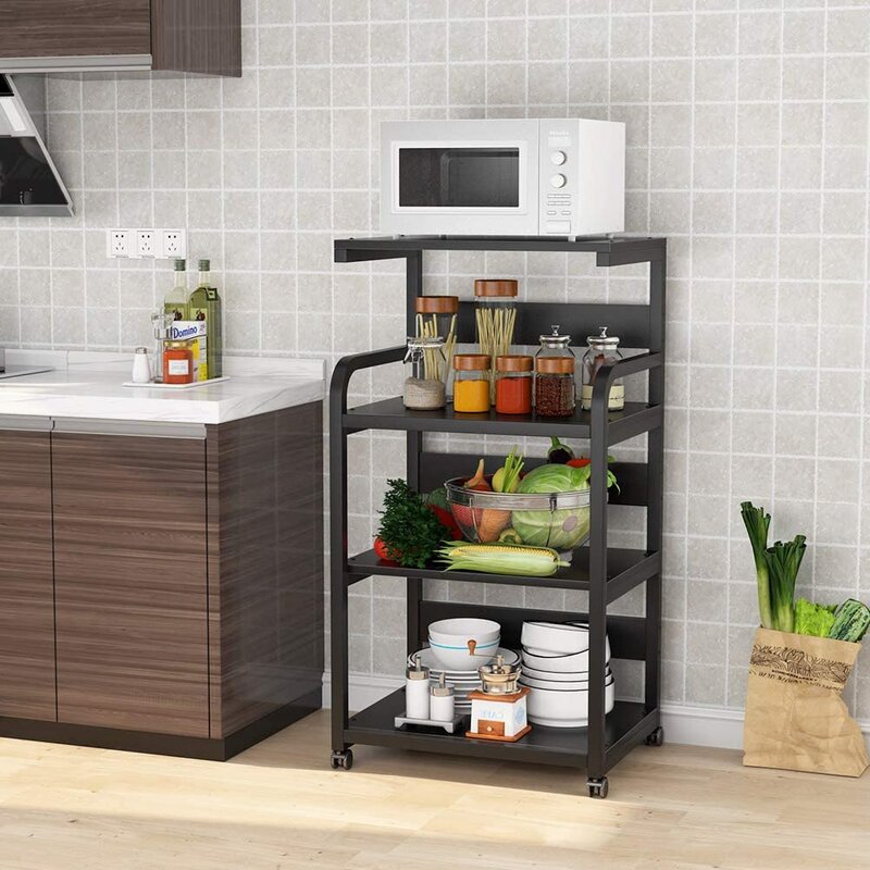 Alvaro Kitchen Moving Trolley Organizer Rack - waseeh.com