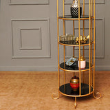 4 Layer Nordic Brass Cage Rack - waseeh.com