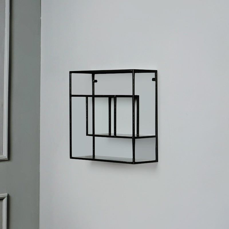 Wall-Mounted "Square Shaped" Floating Metal Storage Shelve Frame Decor - waseeh.com