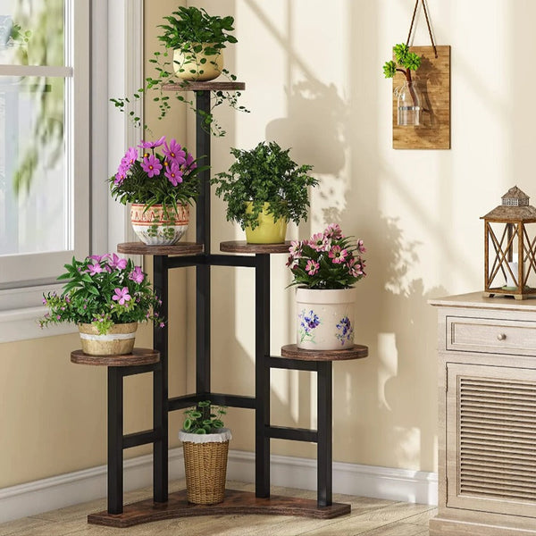 Engross Quinary Planter Shelve Organizer Stand Rack - waseeh.com