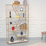 Cariba Geometric Living Drawing Room Bookcase Organizer Rack Decor - waseeh.com