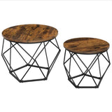 Keema Bunching Living Drawing Room Centre Nesting Coffee Tables (Set of 2) - waseeh.com