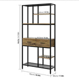 Kaylani Living Room Bookcase Shelve Organizer Storage Rack Decor - waseeh.com