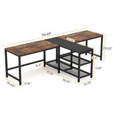 Marsida Living Room Office Wide Organizer Work Station Desk - waseeh.com