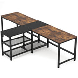 Marsida Living Room Office Wide Organizer Work Station Desk - waseeh.com