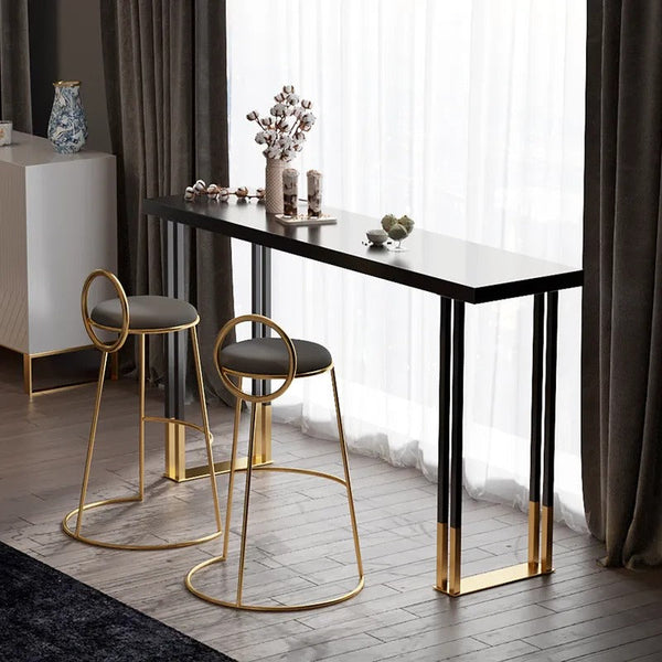 Feigned Living Lounge Drawing Room Counter Breakfast LED Console Table - waseeh.com