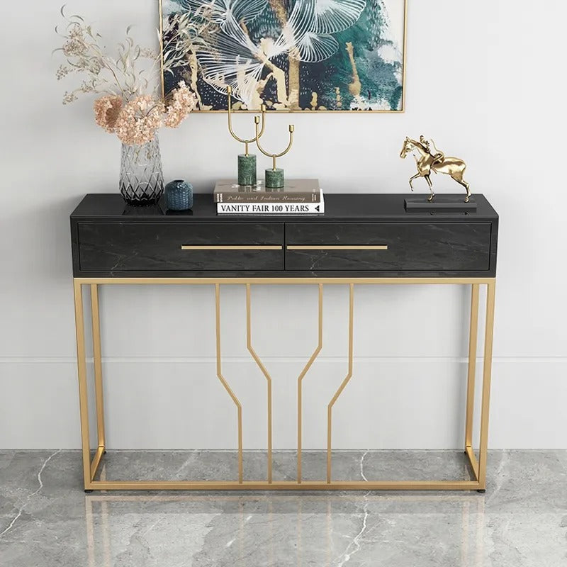 Off-Track Living Lounge Entryway Drawing Room Console Drawer Table - waseeh.com