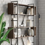 Mesh Etagere Lounge Living Room Bookcase Organizer Storage Rack - waseeh.com